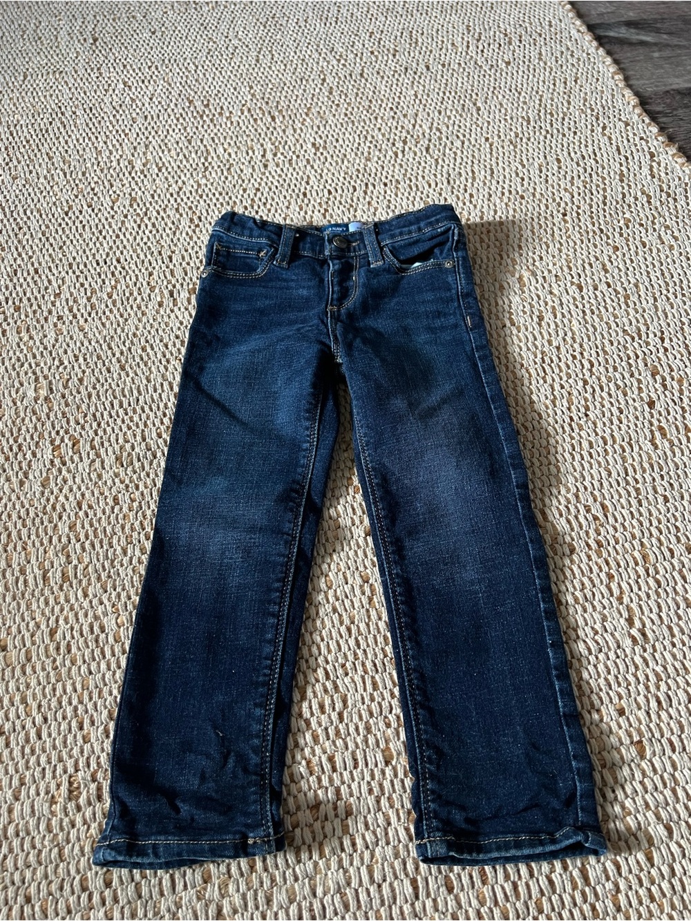 Old Navy Dark Blue Kids Straight-Leg Jeans